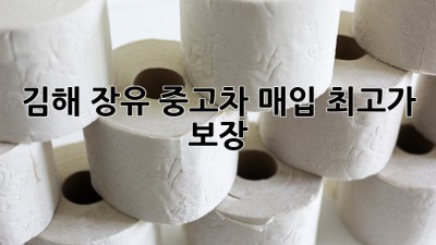 김해 장유 중고차 매입 최고가 보장!